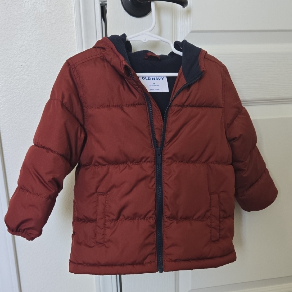 Old Navy Kids Maroon Puffer Jacket